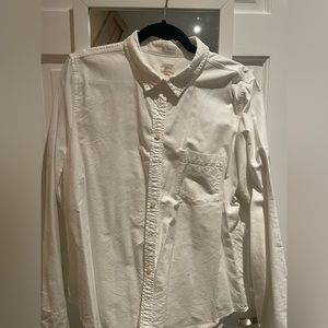J.Crew womens boyfriend shirt white size xl in good condition just wrinkled